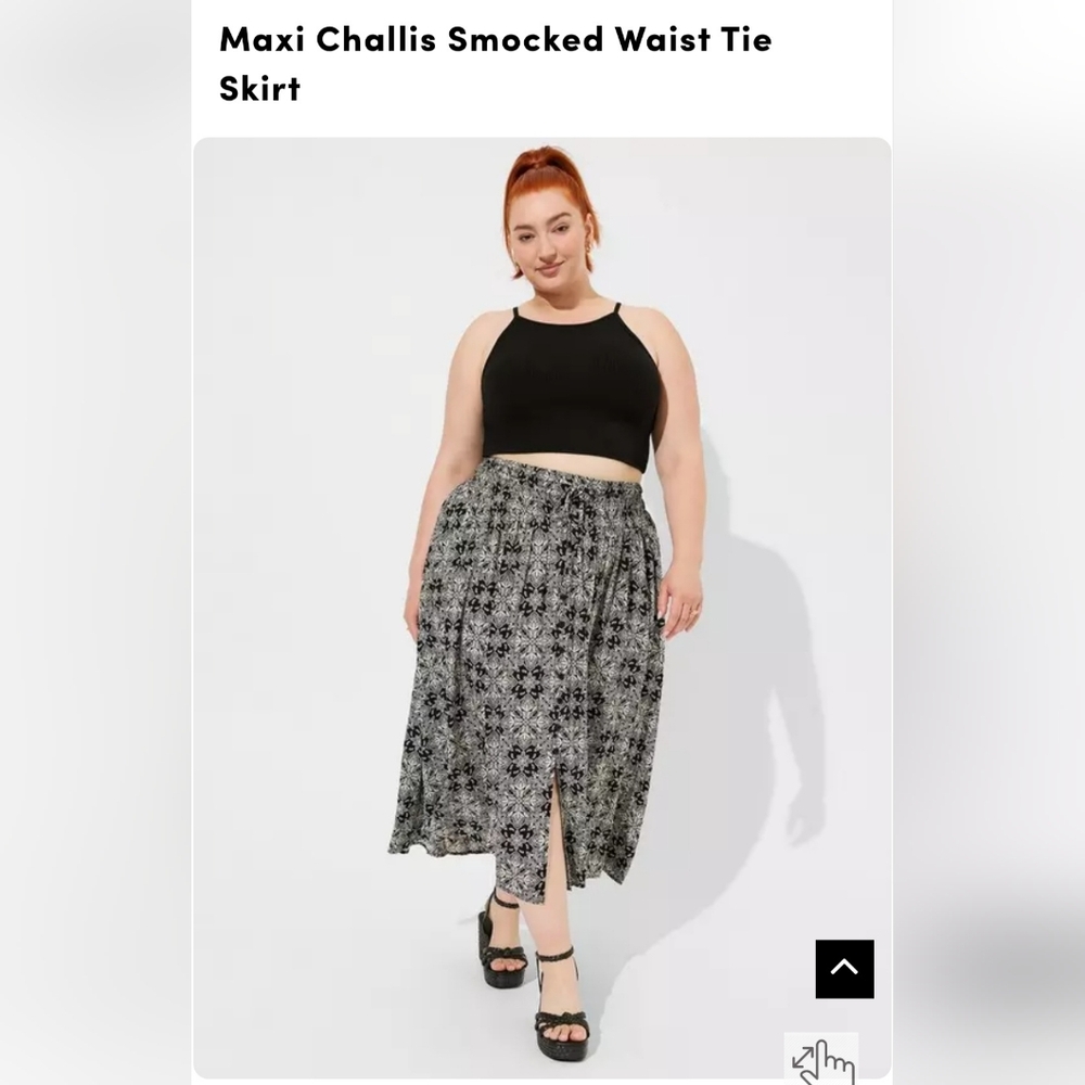 Torrid Black and Gray Patterned Women's Skirt